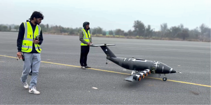 Engineer working on aircraft design